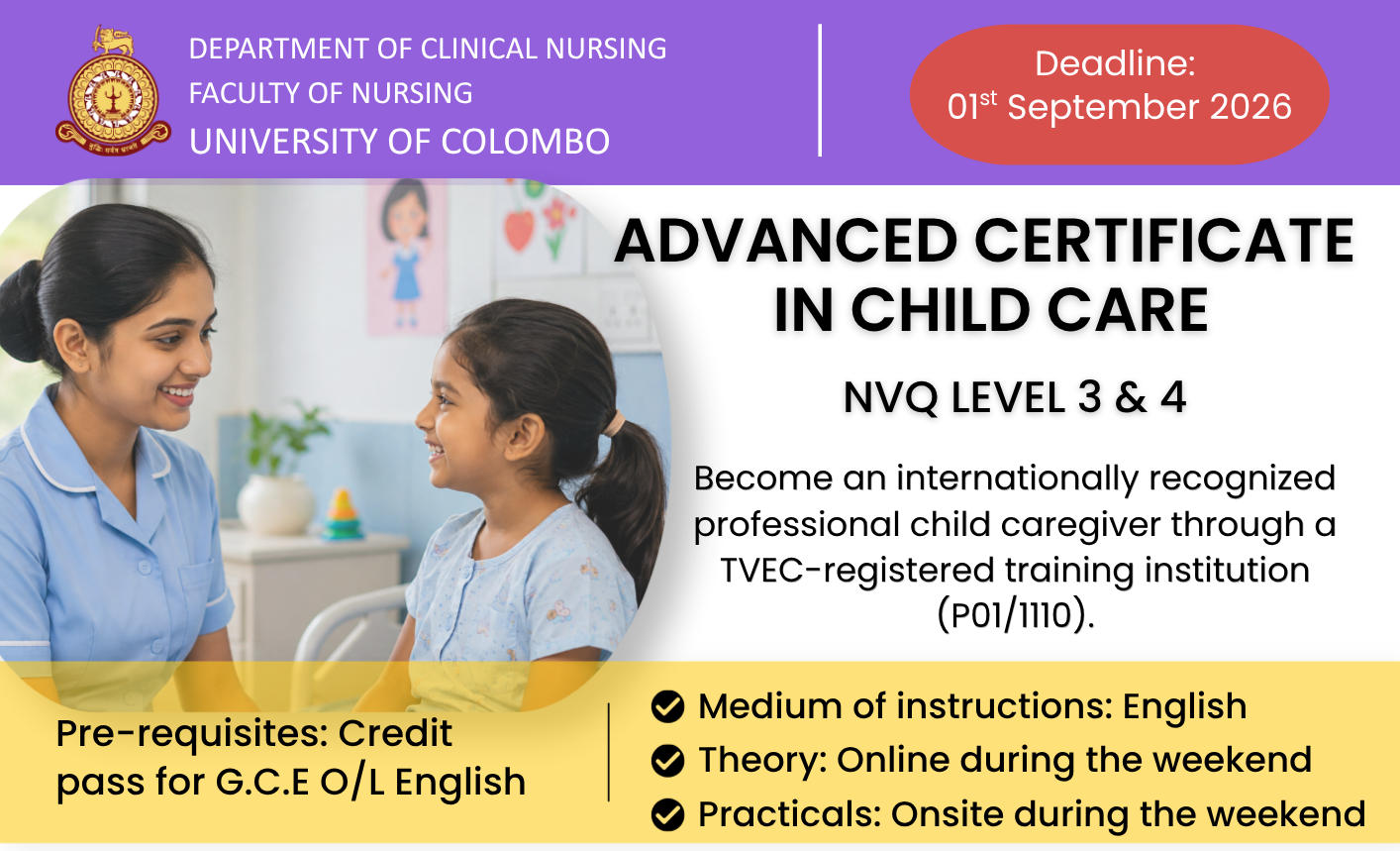 Advanced Certificate in Child Care (NVQ Level 3 & 4)