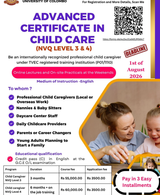 Advanced Certificate in Child Care (NVQ Level 3 & 4)