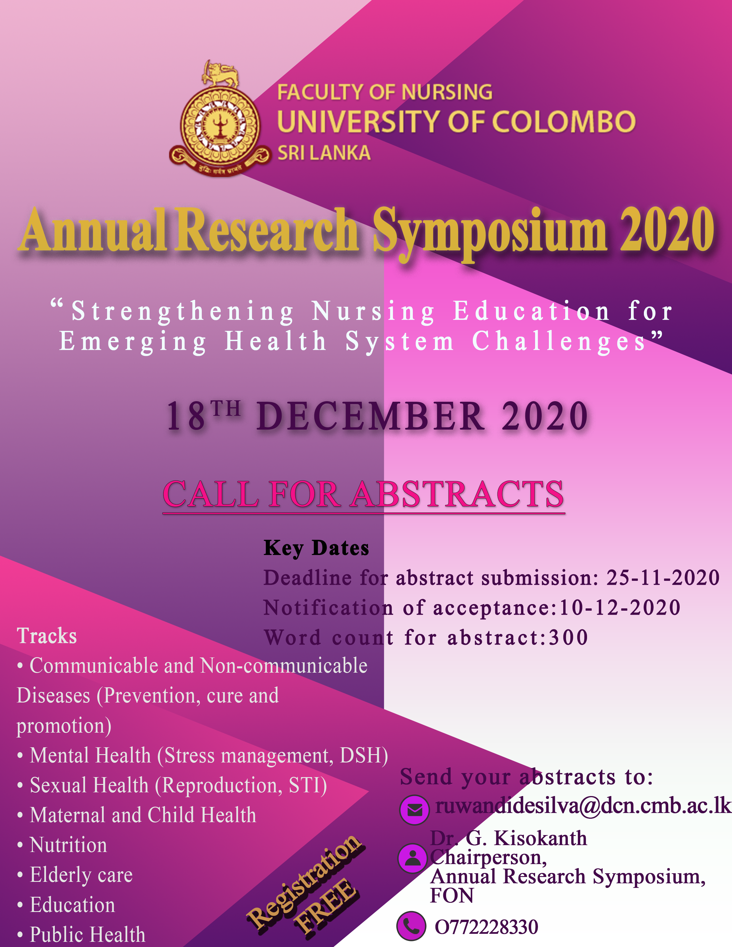 Annual Research Symposium 2020 – Call For Abstracts