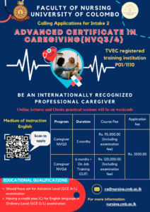 Advanced Certificate In Caregiving | Faculty Of Nursing